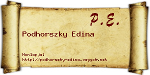 Podhorszky Edina névjegykártya